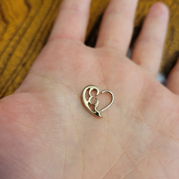 LeRoi 14k white gold "Daveen" daith heart jewelry - Picture 3 of 4